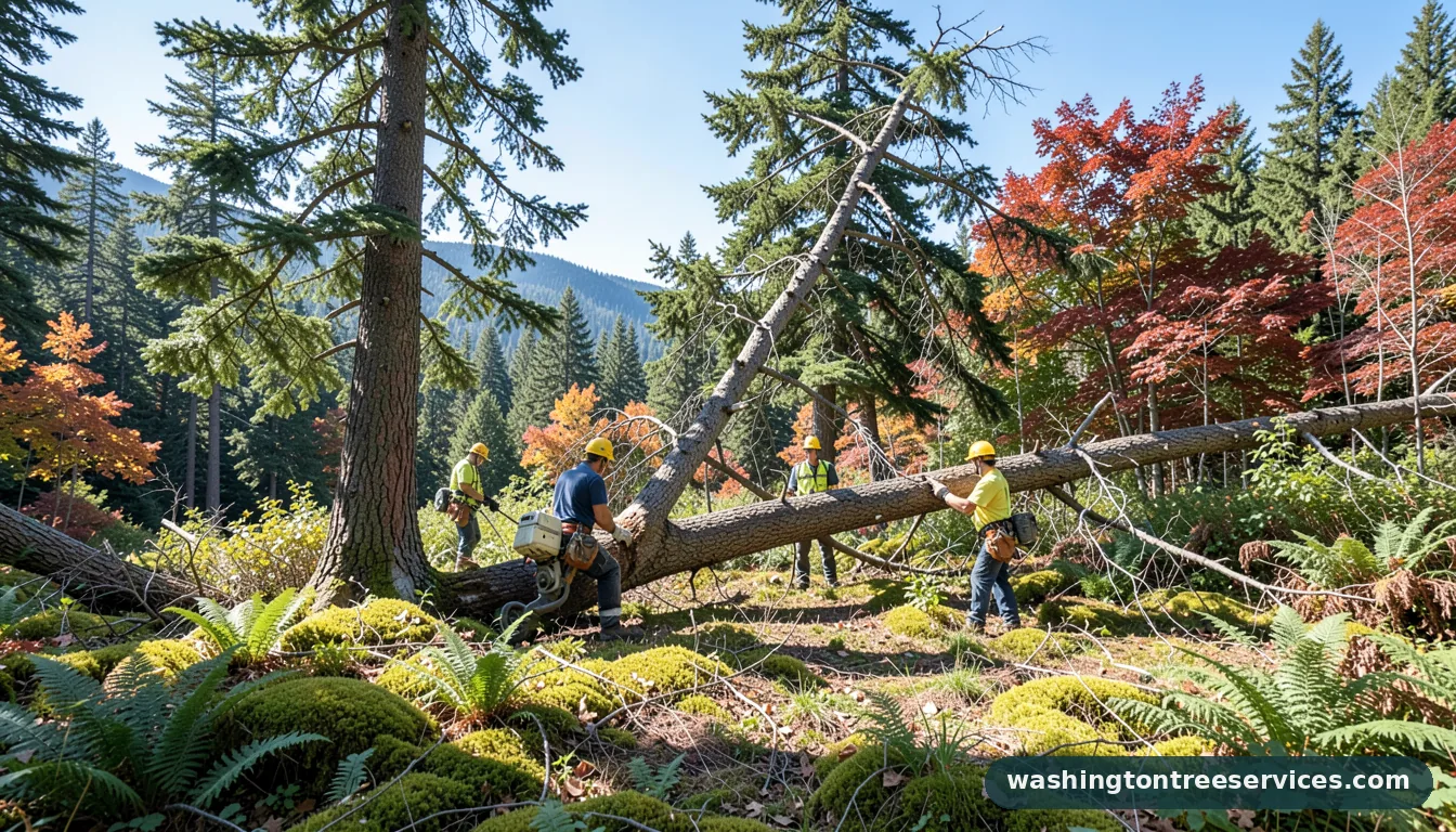 how to fall a leaning tree in Washington | Washington Tree Services how to fall a leaning tree - professional tree service in Washington