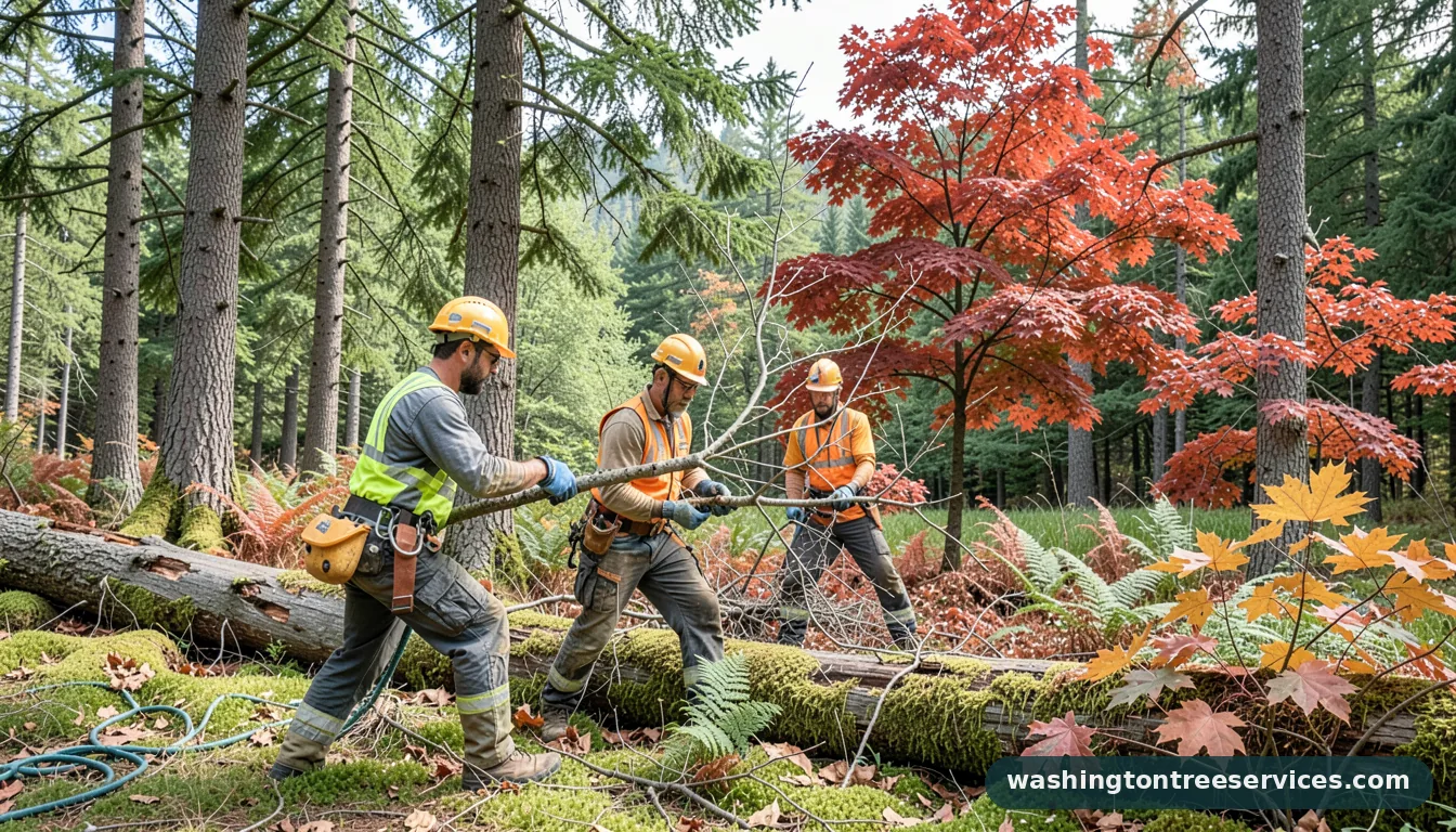 how to fix a broken tree branch without a screw - tree service equipment and crew in Washington
