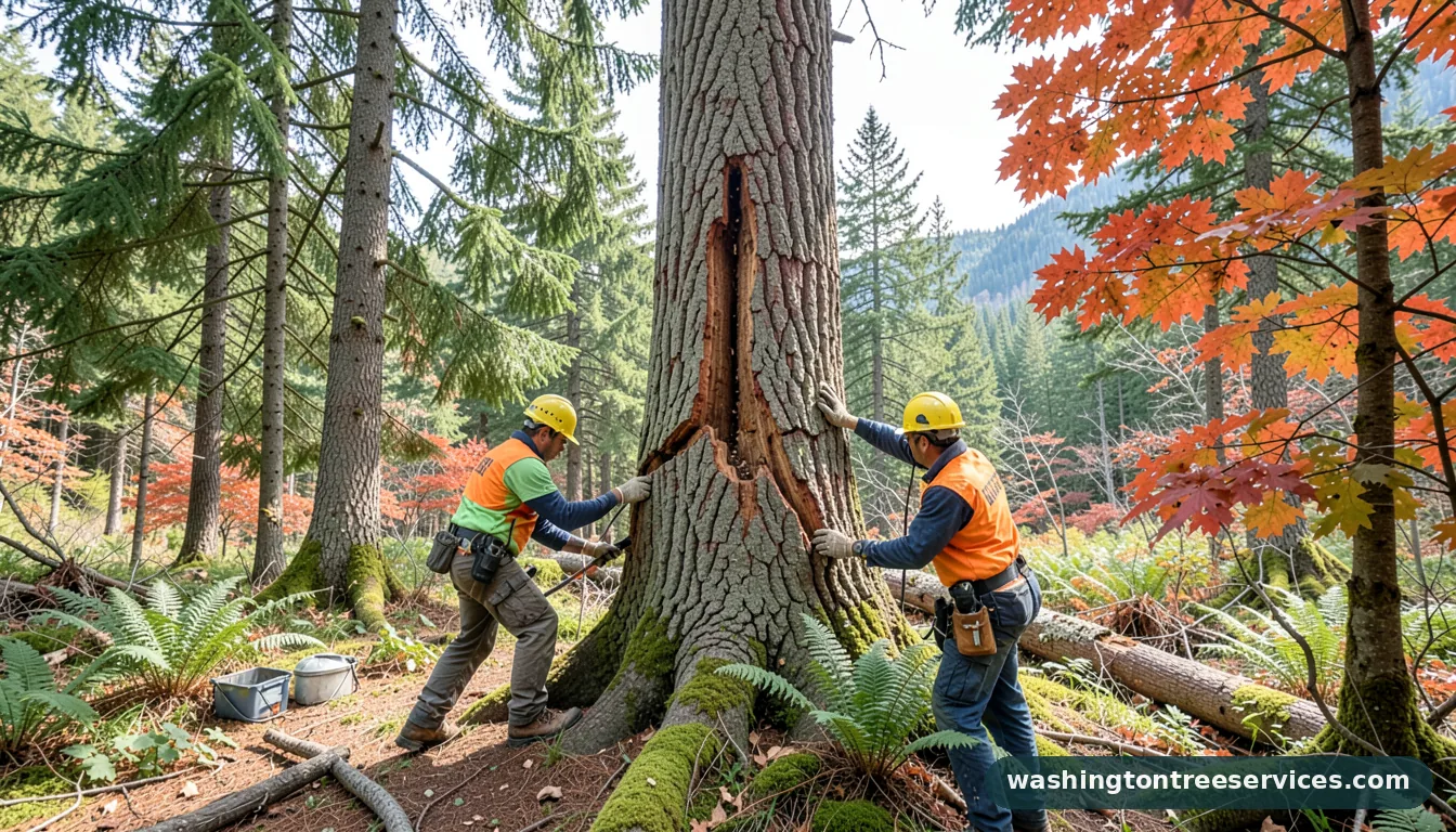 how to fix split tree trunk - professional tree service in Washington