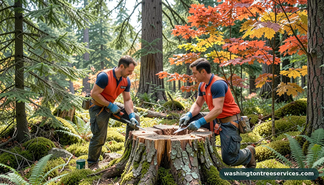 how to get a stump to rot - certified arborists at work in Washington
