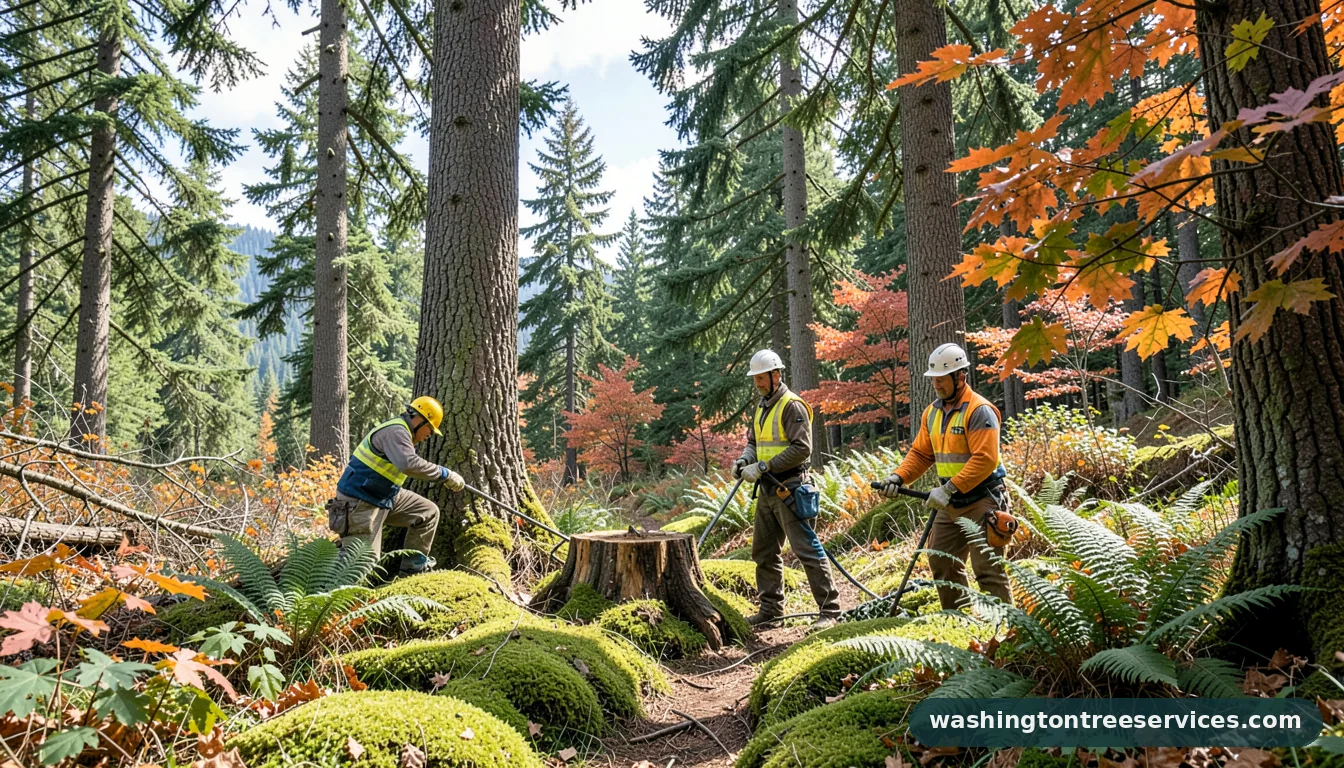 how to get rid of a stump in 2 3 days - certified arborists at work in Washington
