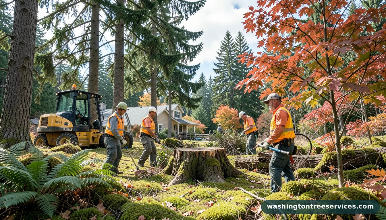 how to get rid of a stump in 2 3 days - completed tree work by Washington Tree Services