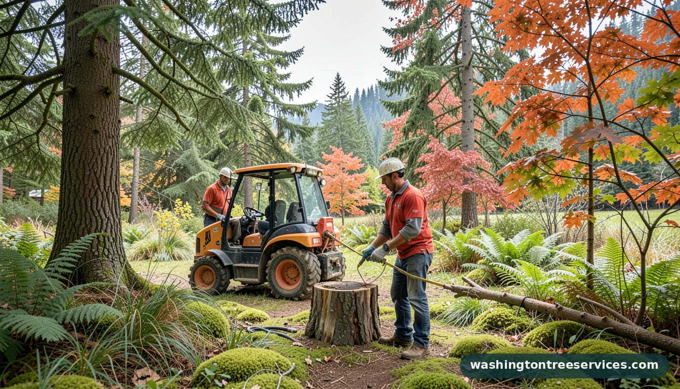 Completed how to get rid of a stump project by Washington Tree Services how to get rid of a stump - completed tree work by Washington Tree Services