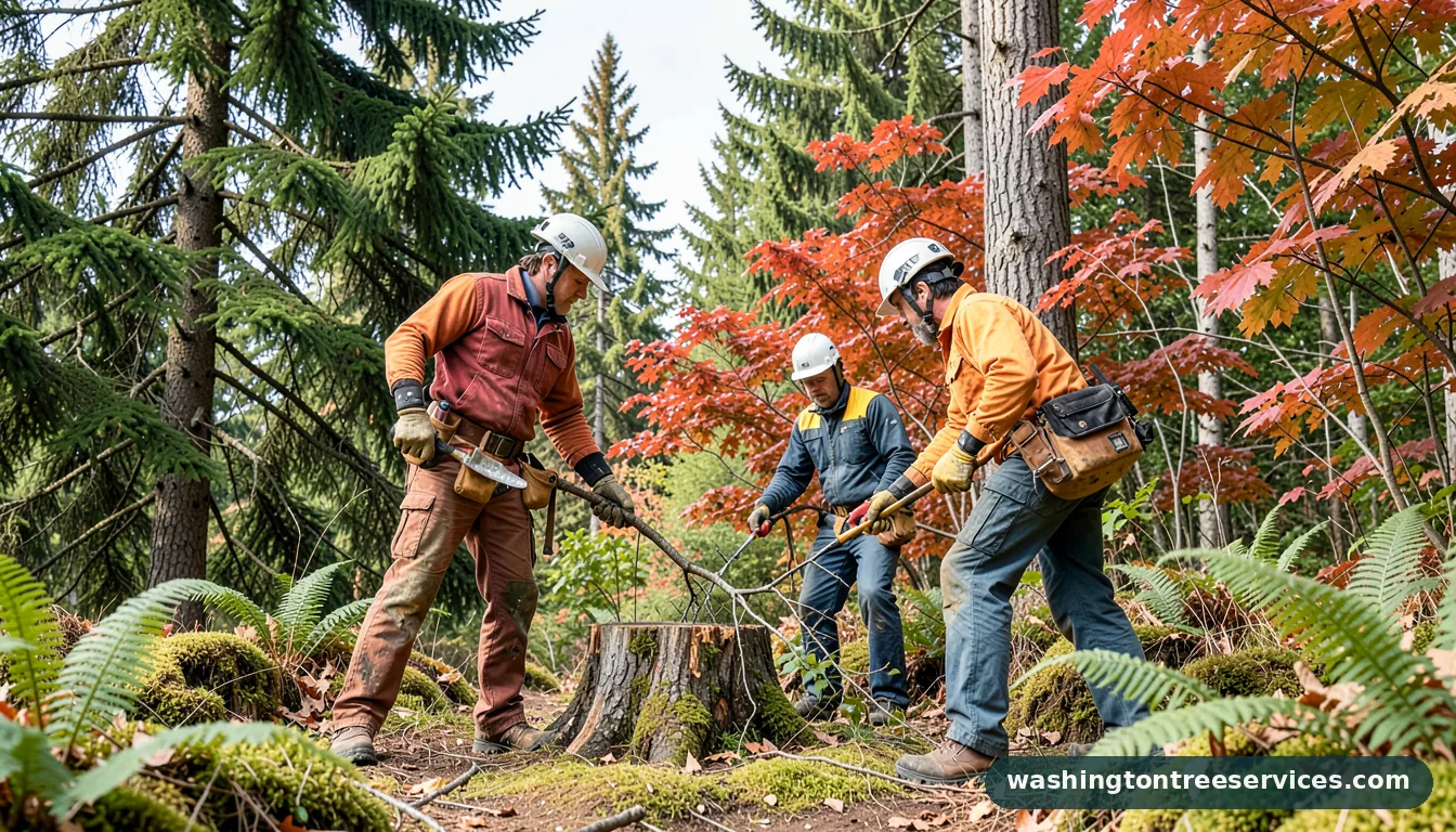 how to get rid of a tree stump - certified arborists at work in Washington