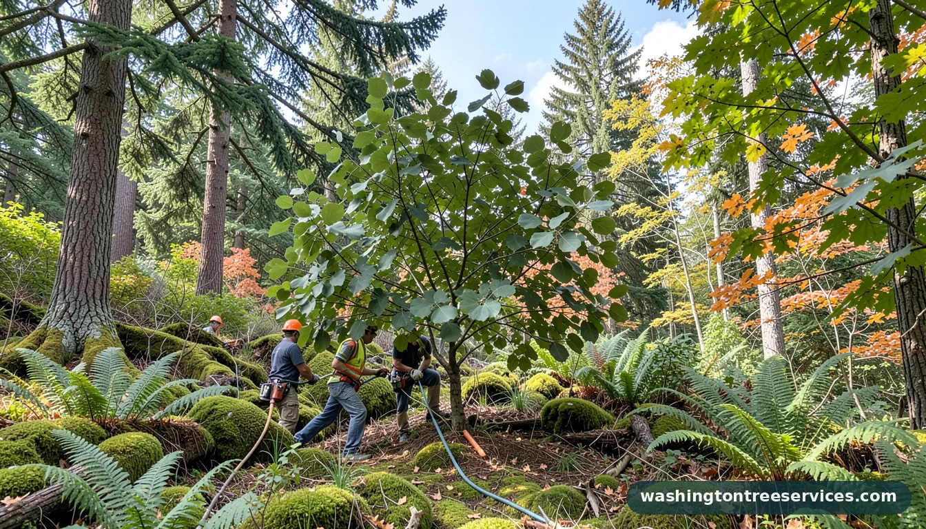 Certified arborists handling how to get rid of eucalyptus tree in Washington how to get rid of eucalyptus tree - certified arborists at work in Washington
