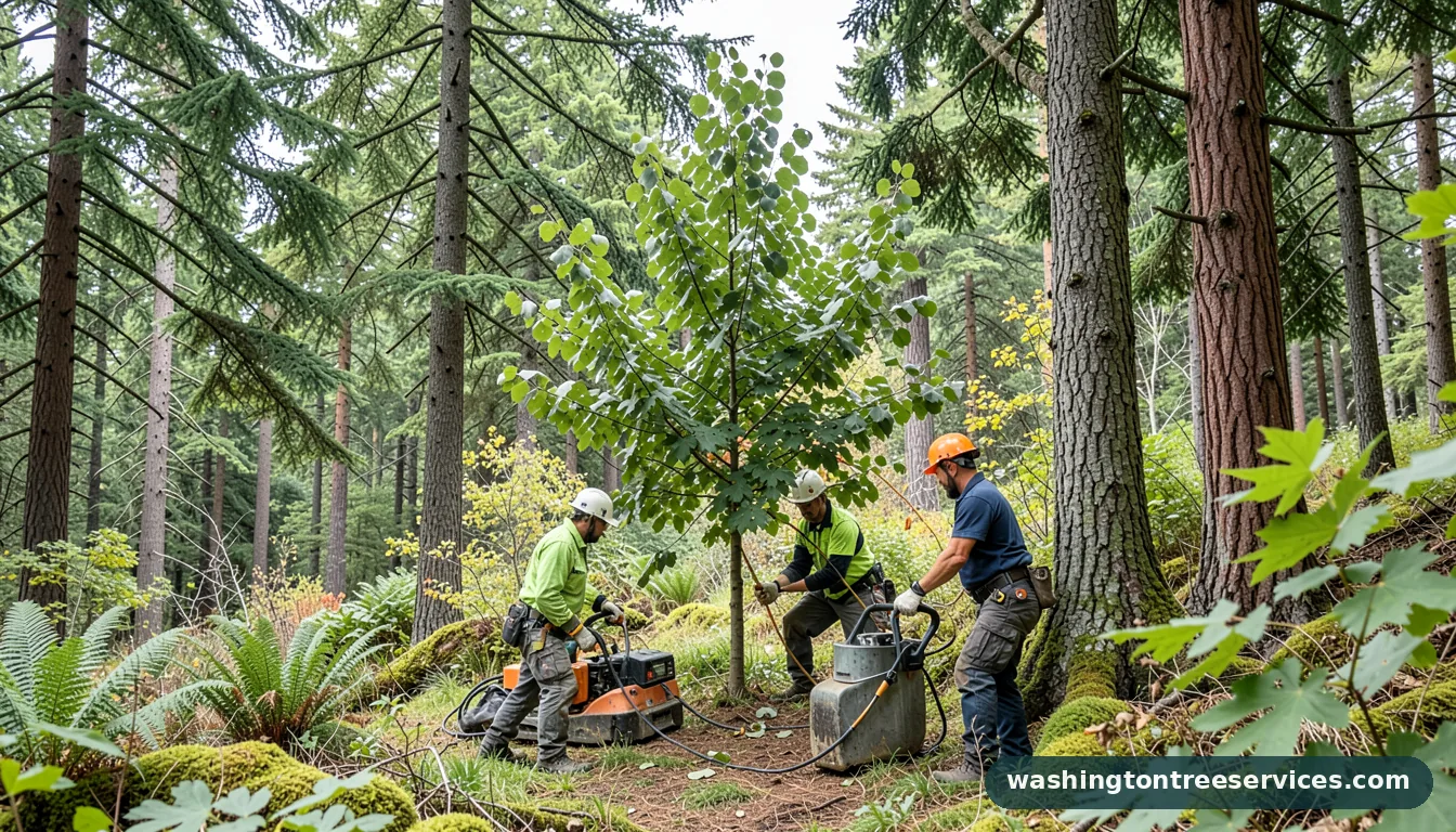 Professional equipment for how to get rid of eucalyptus tree in Washington how to get rid of eucalyptus tree - tree service equipment and crew in Washington