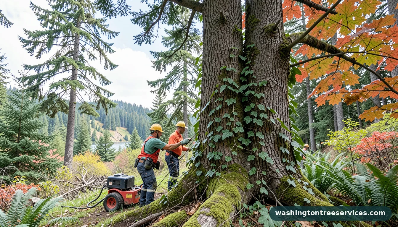 how to get rid of ivy on tree - professional tree service in Washington