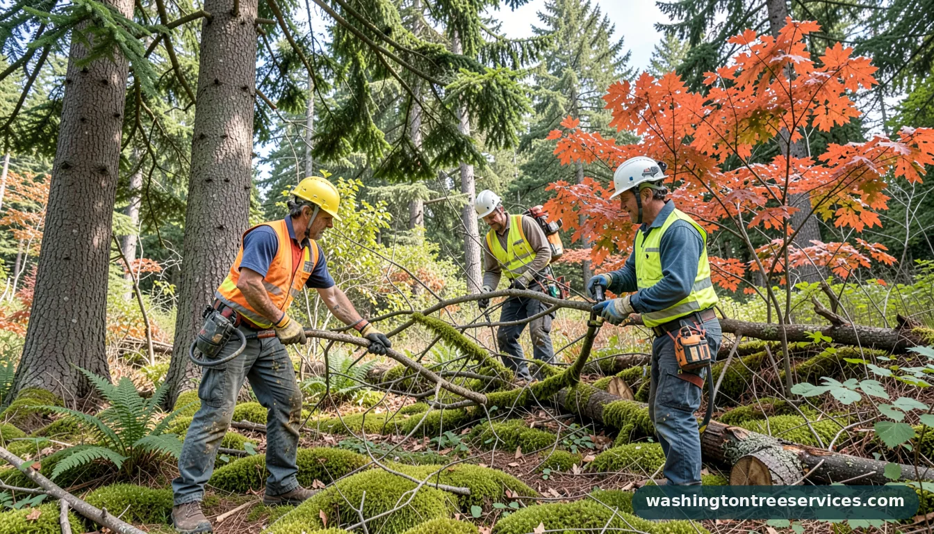 Completed how to get rid of moss on tree branches project by Washington Tree Services how to get rid of moss on tree branches - completed tree work by Washington Tree Services