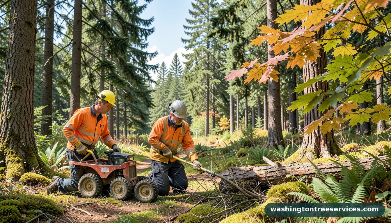 Certified arborists handling how to get rid of plum tree shoots in Washington how to get rid of plum tree shoots - certified arborists at work in Washington
