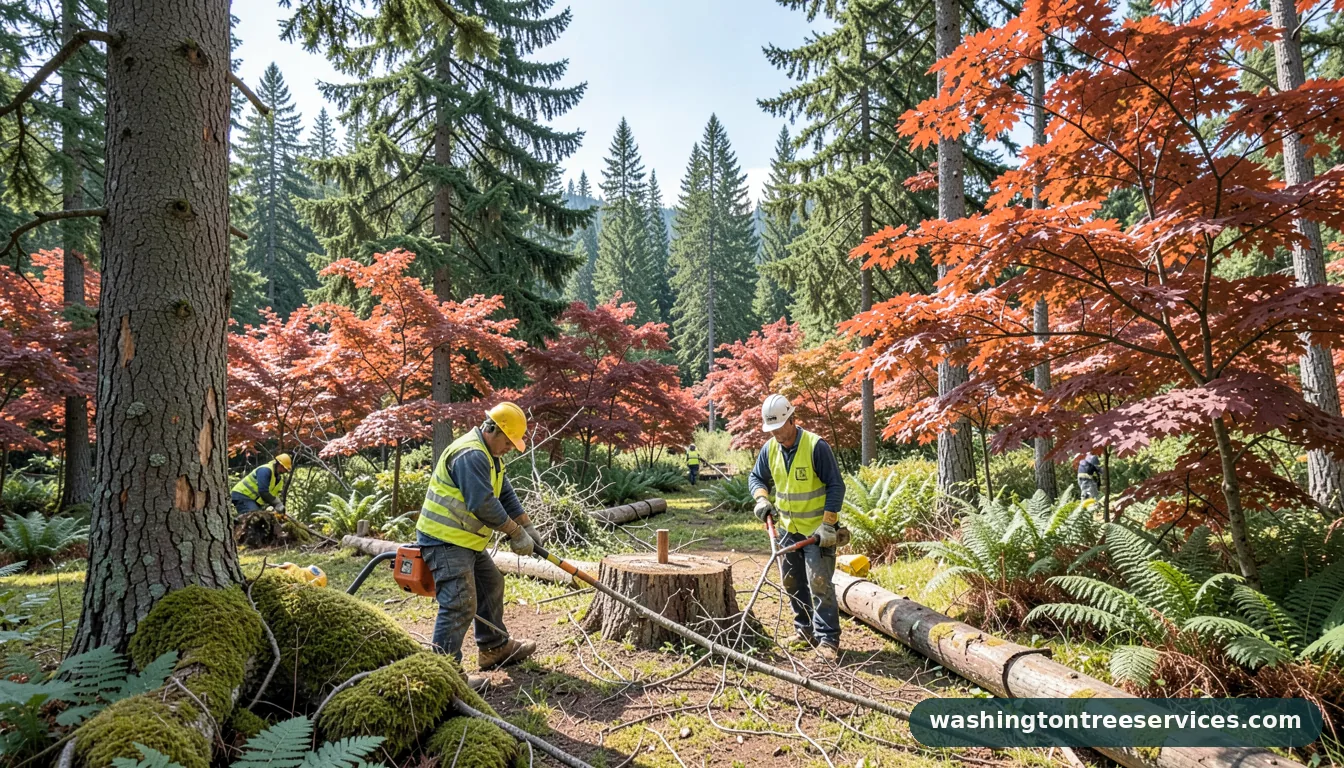 Professional equipment for how to get rid of stump in Washington how to get rid of stump - tree service equipment and crew in Washington