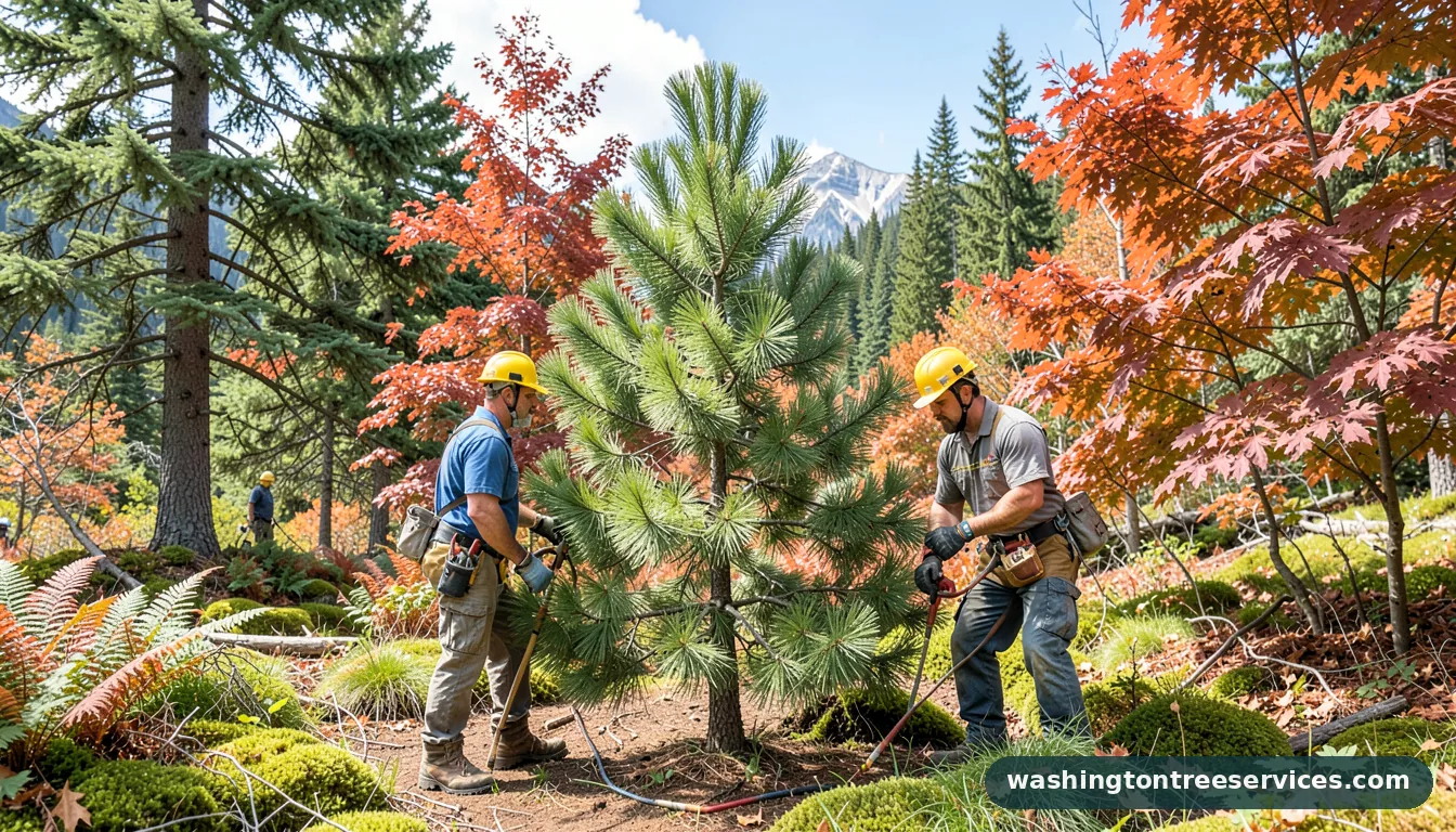 how to keep a pine tree alive - tree service equipment and crew in Washington