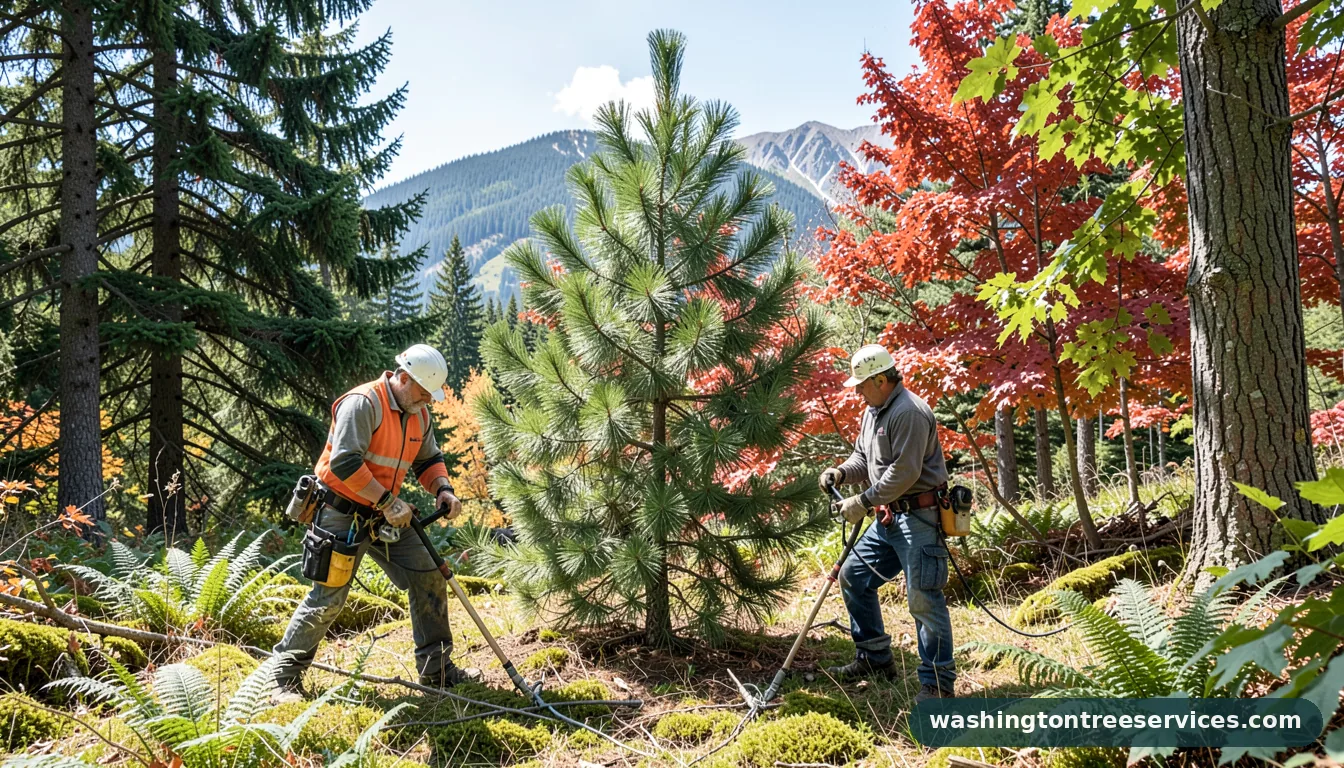 how to keep a pine tree alive - completed tree work by Washington Tree Services
