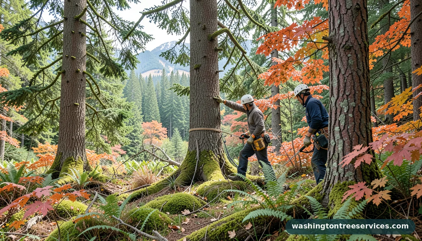 Professional equipment for how to kill moss on trees in Washington how to kill moss on trees - tree service equipment and crew in Washington