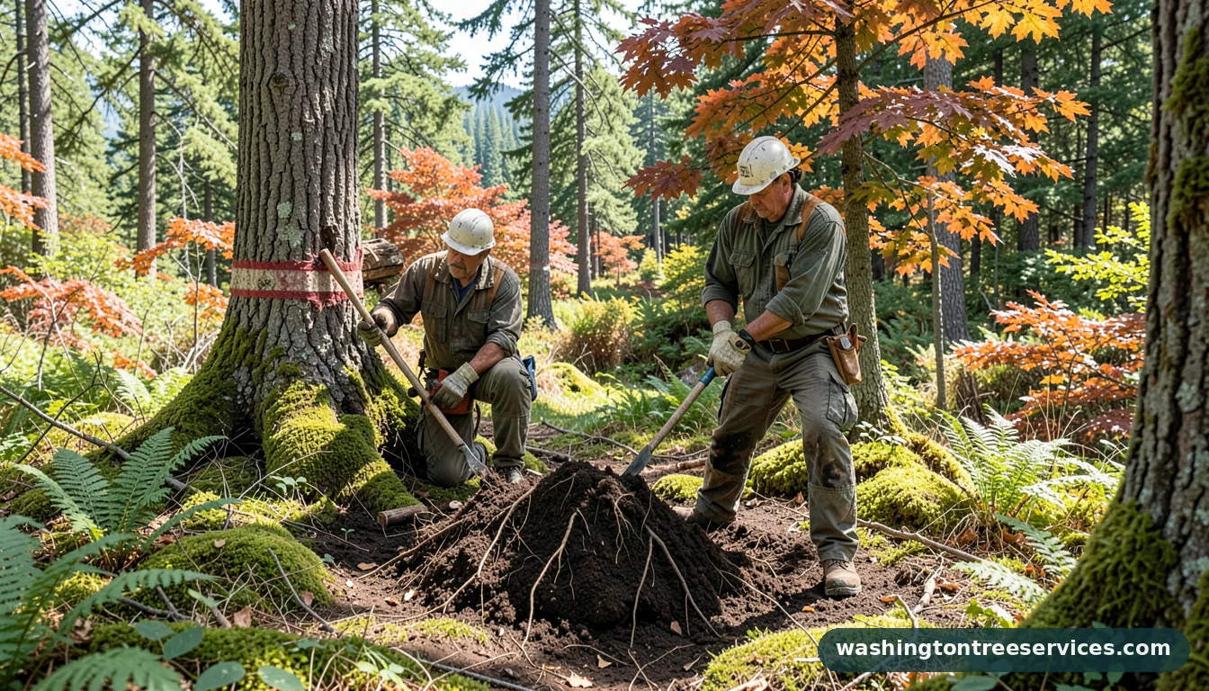 how to kill roots in the ground - completed tree work by Washington Tree Services
