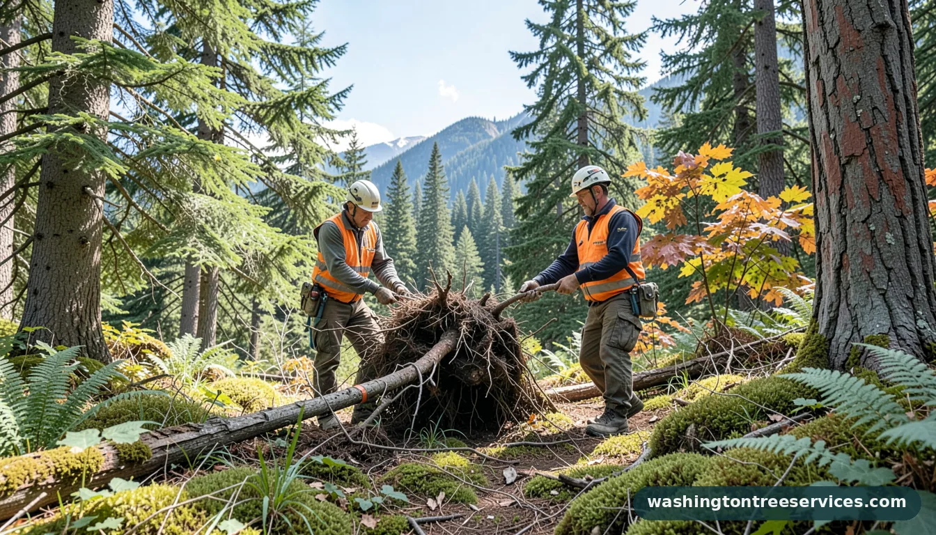 how to kill roots - certified arborists at work in Washington