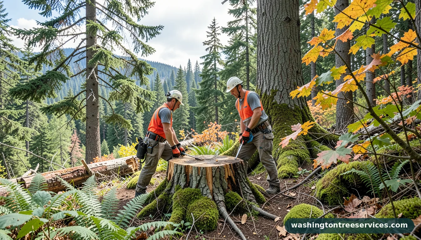 how to make tree stumps rot faster - tree service equipment and crew in Washington