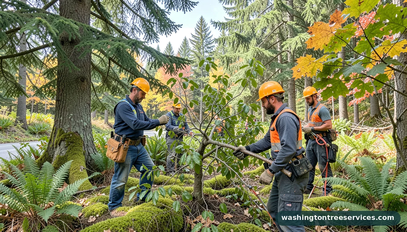 Professional equipment for how to prune a camphor tree in Washington how to prune a camphor tree - tree service equipment and crew in Washington