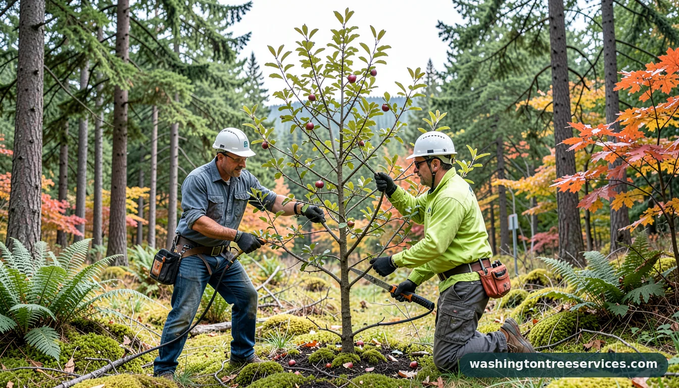 how to prune a crabapple tree - completed tree work by Washington Tree Services