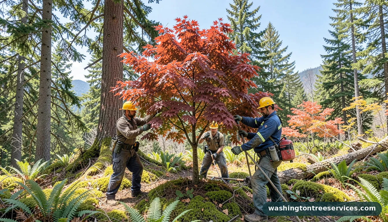 how to prune a japanese maple tree - certified arborists at work in Washington