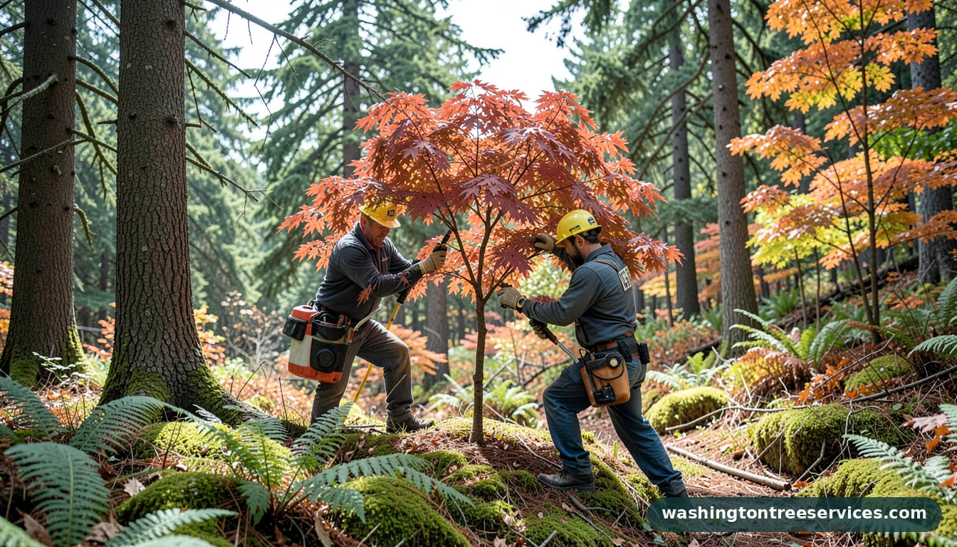 how to prune a japanese maple tree - tree service equipment and crew in Washington
