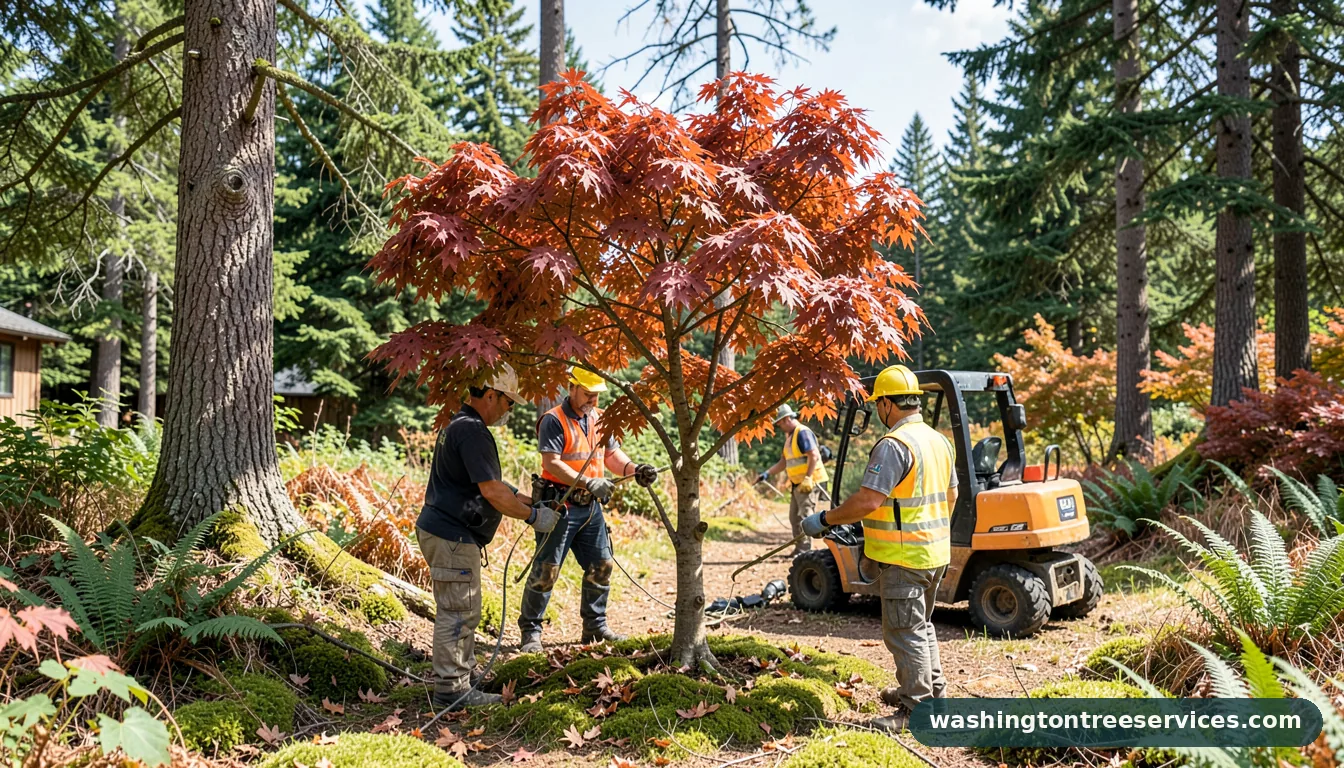how to prune a japanese maple tree - completed tree work by Washington Tree Services