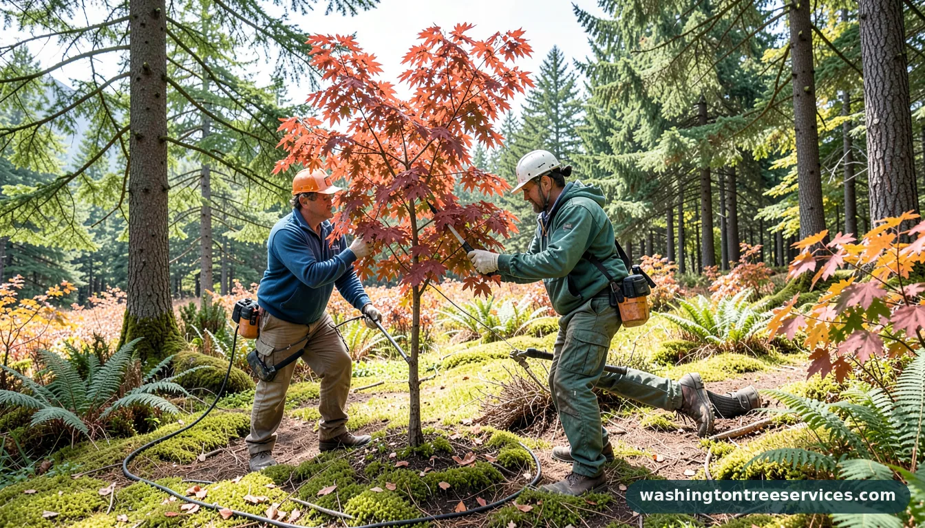 how to prune a japanese maple - certified arborists at work in Washington