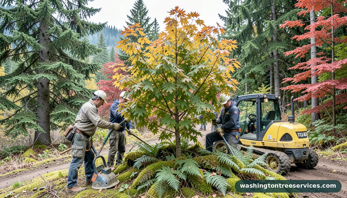 Completed how to prune a maple tree project by Washington Tree Services how to prune a maple tree - completed tree work by Washington Tree Services