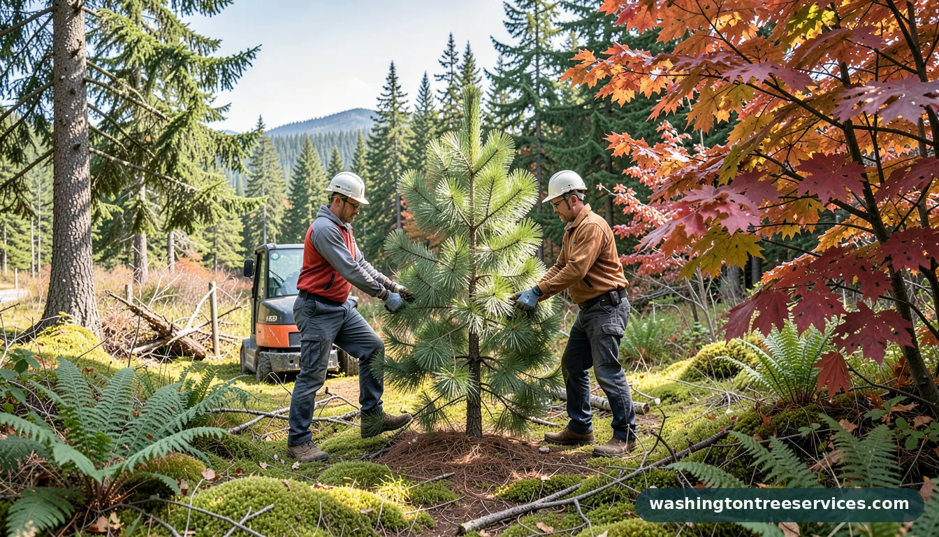 Certified arborists handling how to prune a pine tree in Washington how to prune a pine tree - certified arborists at work in Washington