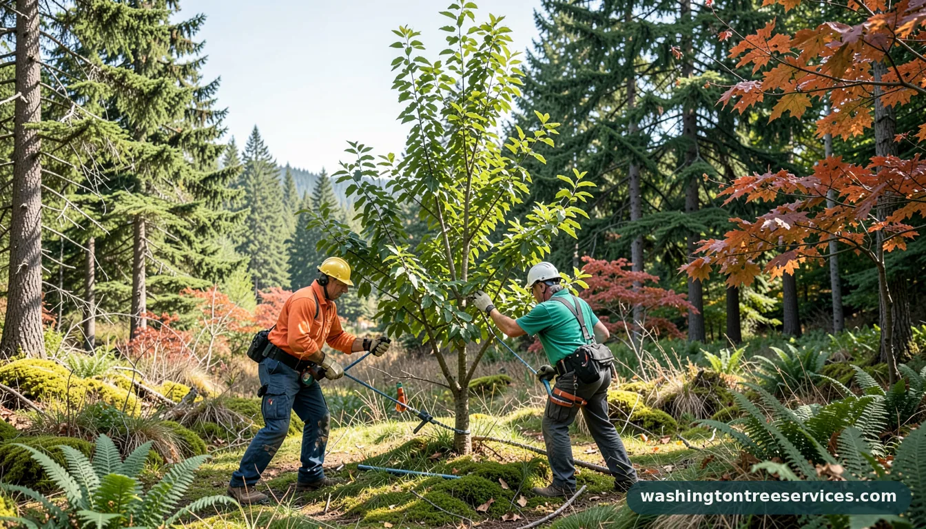 how to prune a plum tree that is too tall - certified arborists at work in Washington
