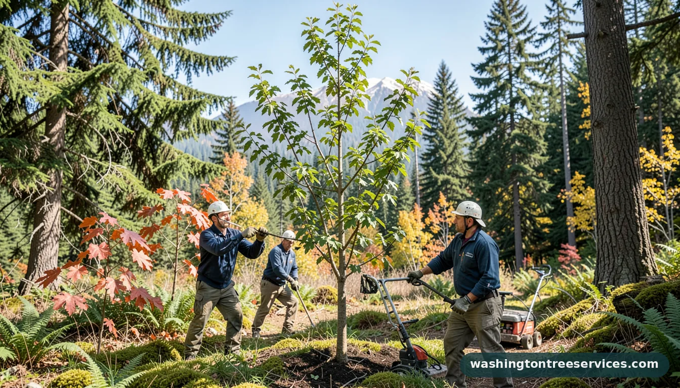 how to prune a plum tree that is too tall - completed tree work by Washington Tree Services