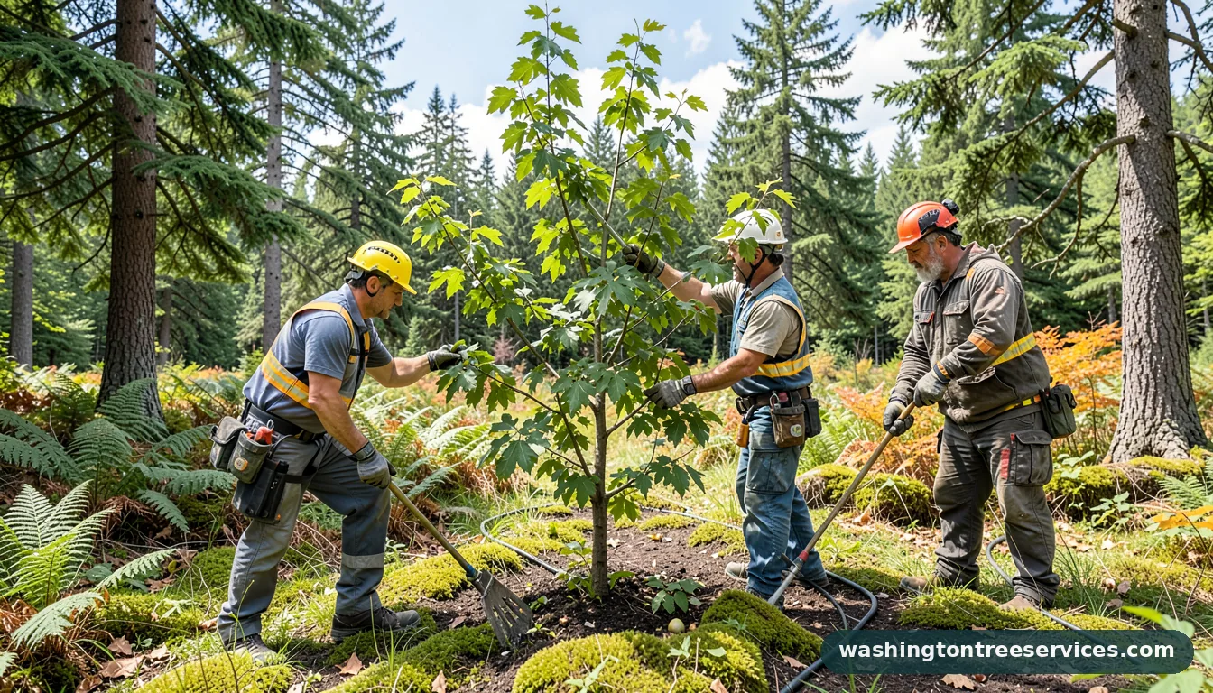 Professional equipment for how to prune a plum tree to keep it small in Washington how to prune a plum tree to keep it small - tree service equipment and crew in Washington