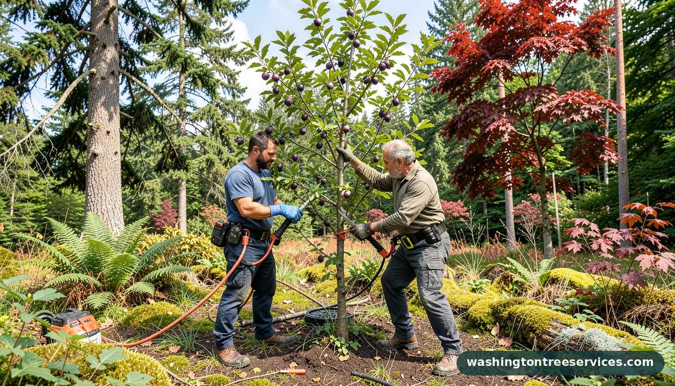 how to prune a plum tree - certified arborists at work in Washington