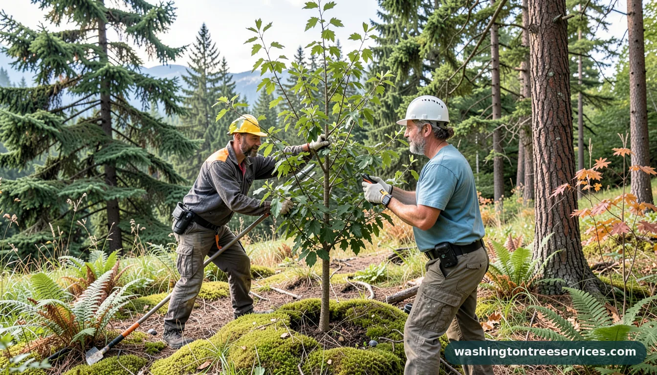 how to prune a plum tree - completed tree work by Washington Tree Services