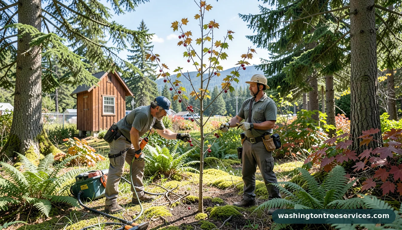 how to prune a small cherry tree - completed tree work by Washington Tree Services