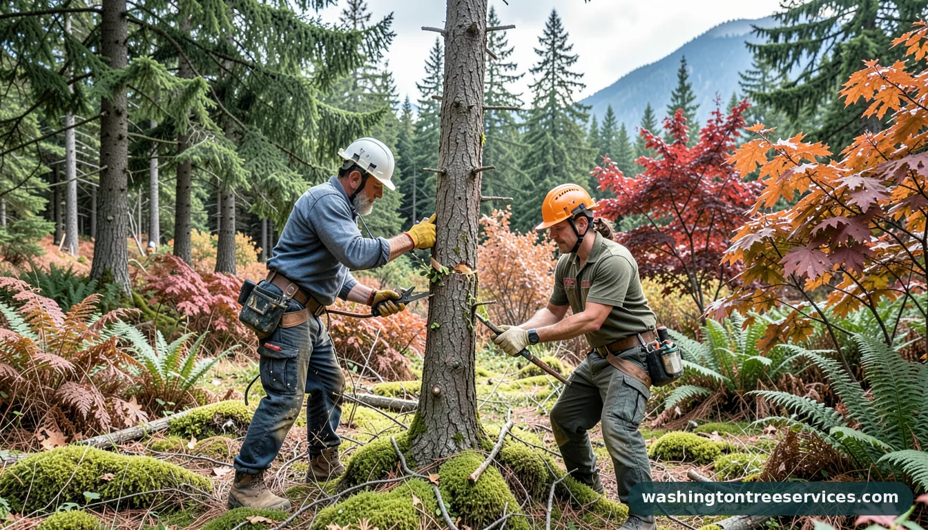 how to prune a tree - certified arborists at work in Washington