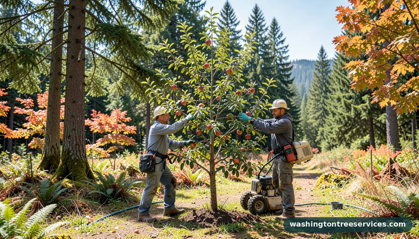 how to prune an apple tree - completed tree work by Washington Tree Services