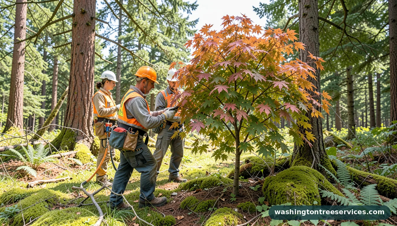 how to prune an overgrown japanese maple - tree service equipment and crew in Washington
