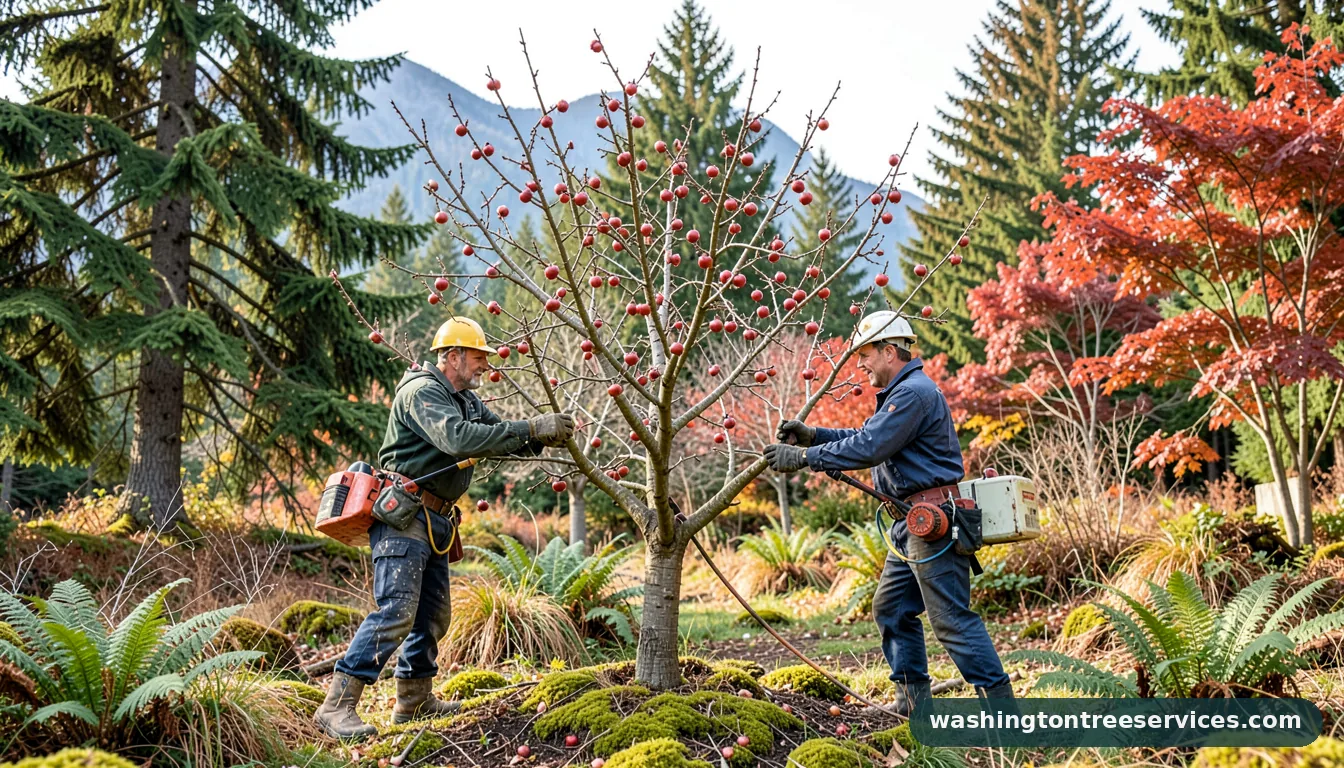 Completed how to prune apple tree in winter project by Washington Tree Services how to prune apple tree in winter - completed tree work by Washington Tree Services