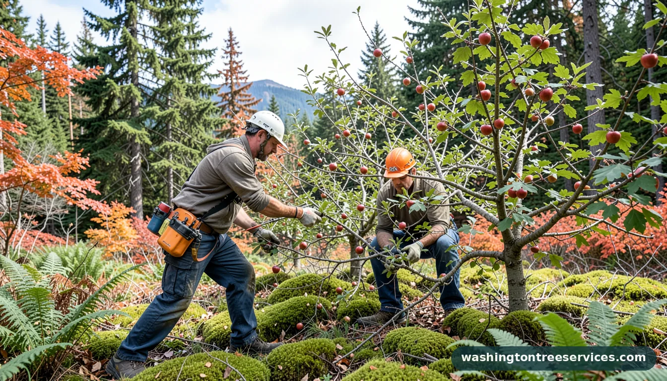 how to prune apple trees - completed tree work by Washington Tree Services