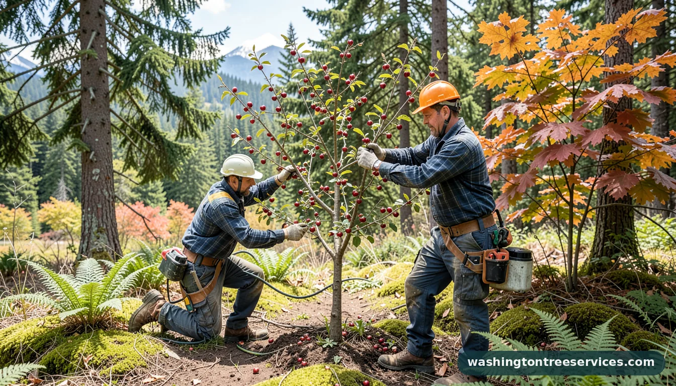how to prune cherry tree - certified arborists at work in Washington