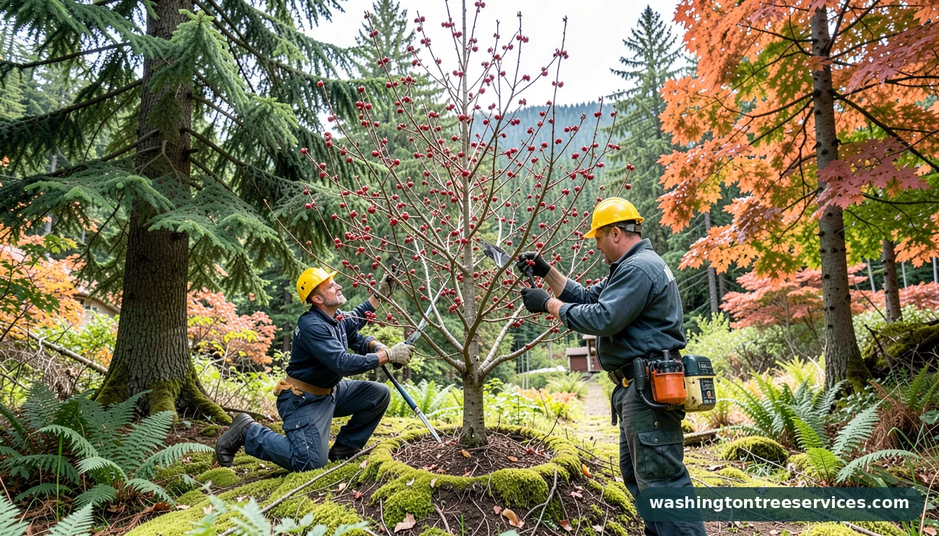 how to prune cherry tree - completed tree work by Washington Tree Services