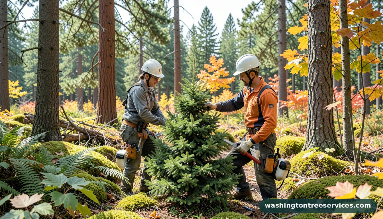 how to prune dwarf alberta spruce - tree service equipment and crew in Washington