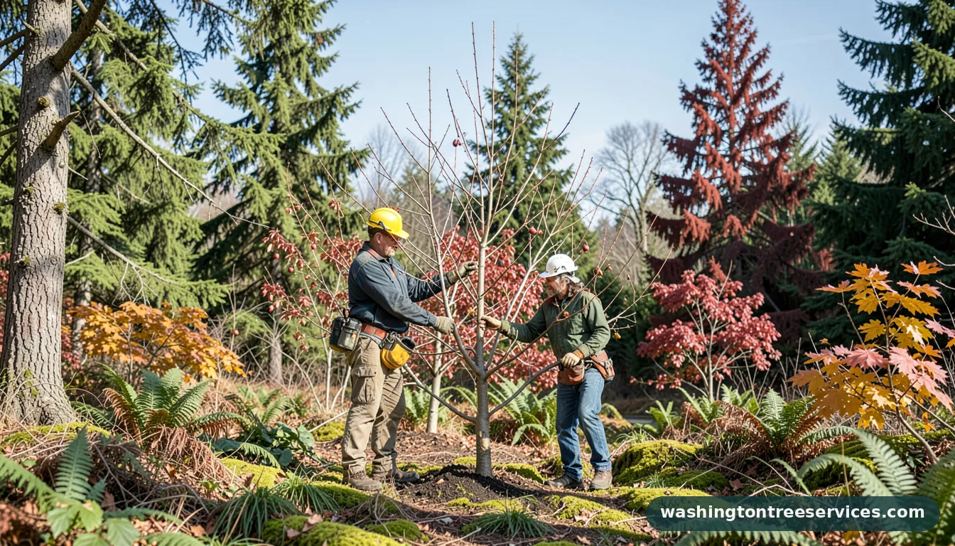 how to prune fruit trees in winter - completed tree work by Washington Tree Services