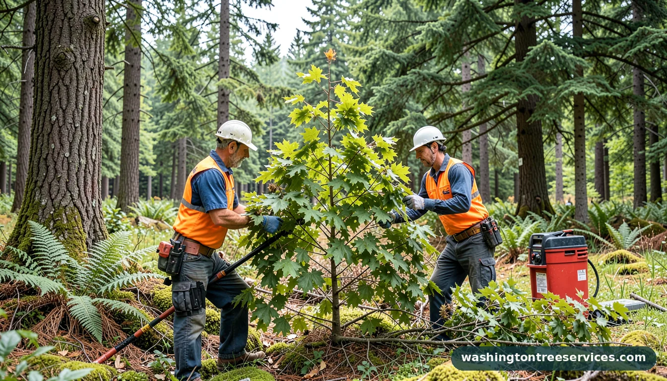Completed how to prune maple trees project by Washington Tree Services how to prune maple trees - completed tree work by Washington Tree Services