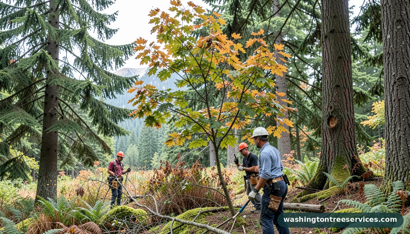 how to prune mesquite tree - completed tree work by Washington Tree Services