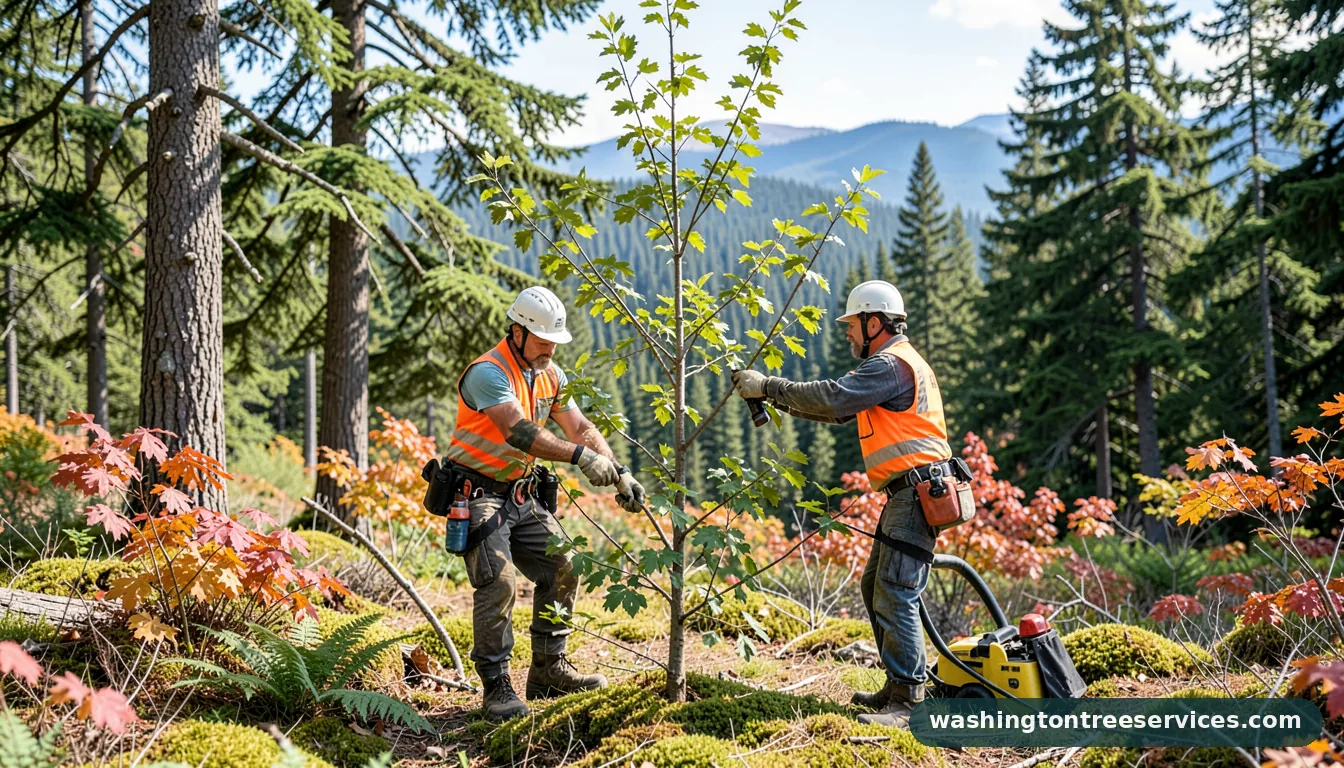 how to prune plum tree - tree service equipment and crew in Washington