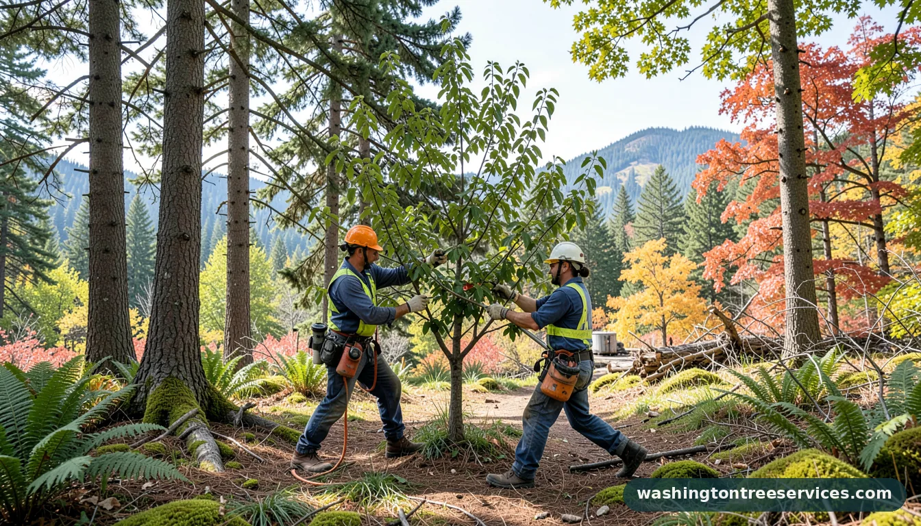 how to prune plum tree - completed tree work by Washington Tree Services