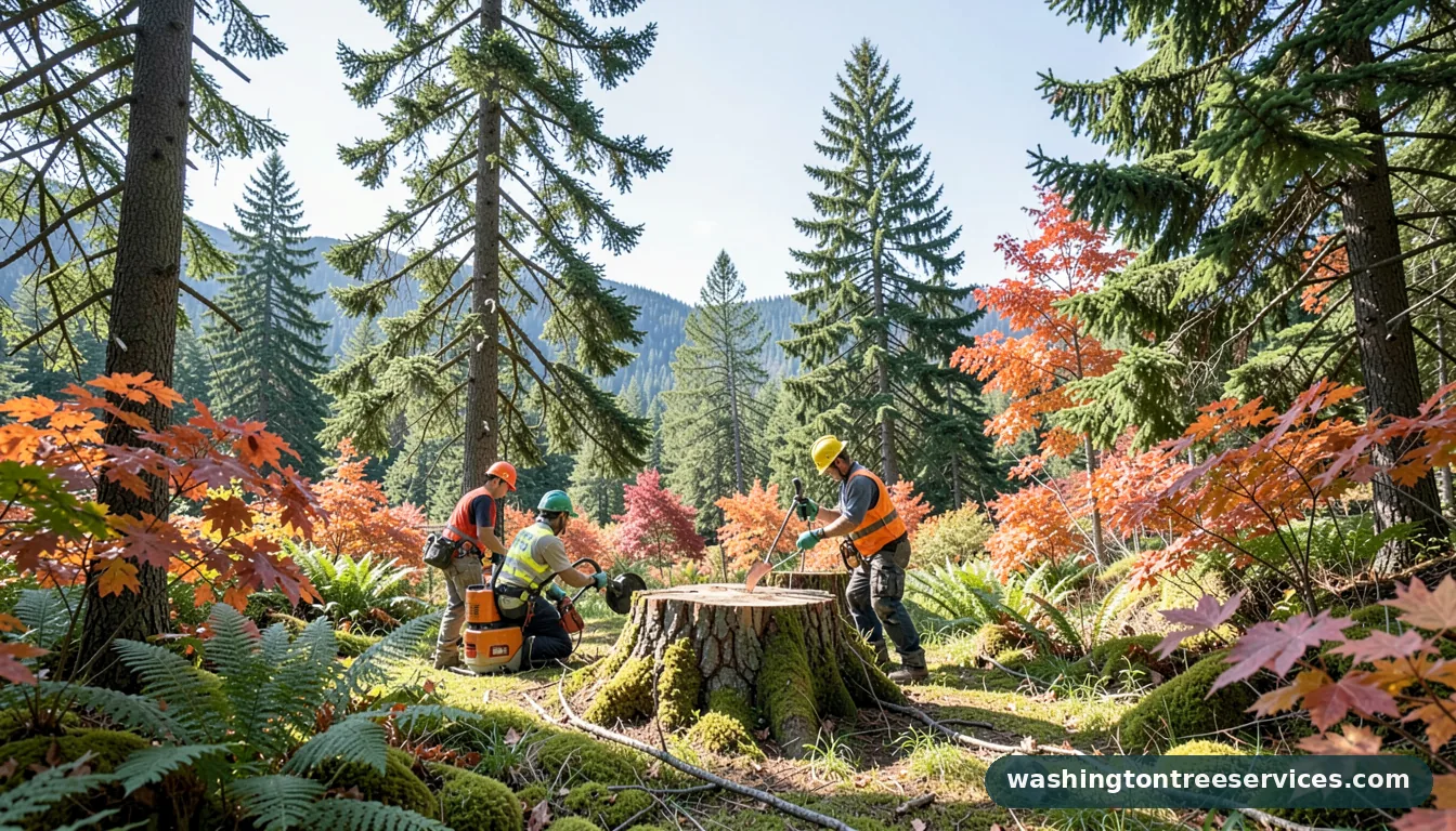 how to remove a tree stump - professional tree service in Washington