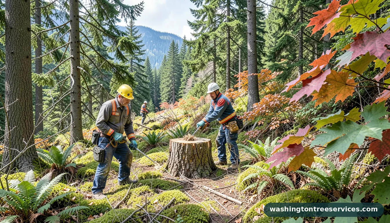 how to remove a tree stump - certified arborists at work in Washington