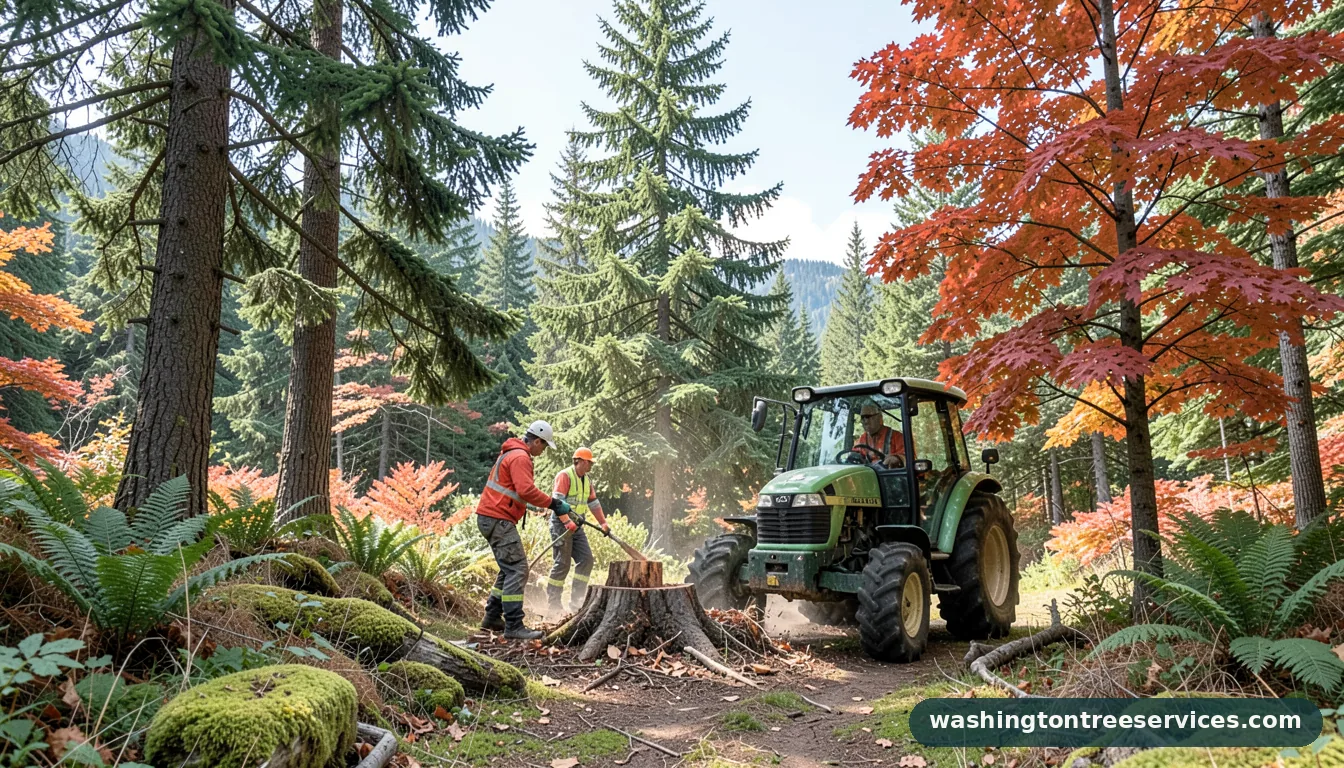 how to remove stumps with a tractor - professional tree service in Washington